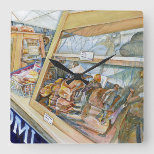 Relógio Quadrado Lado ensolarado da loucura