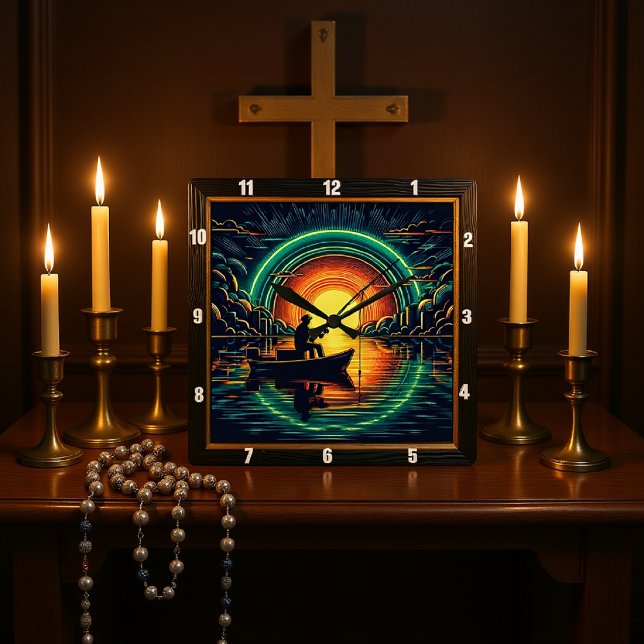 Relógio Quadrado Lago das Sombras (Criador carregado)