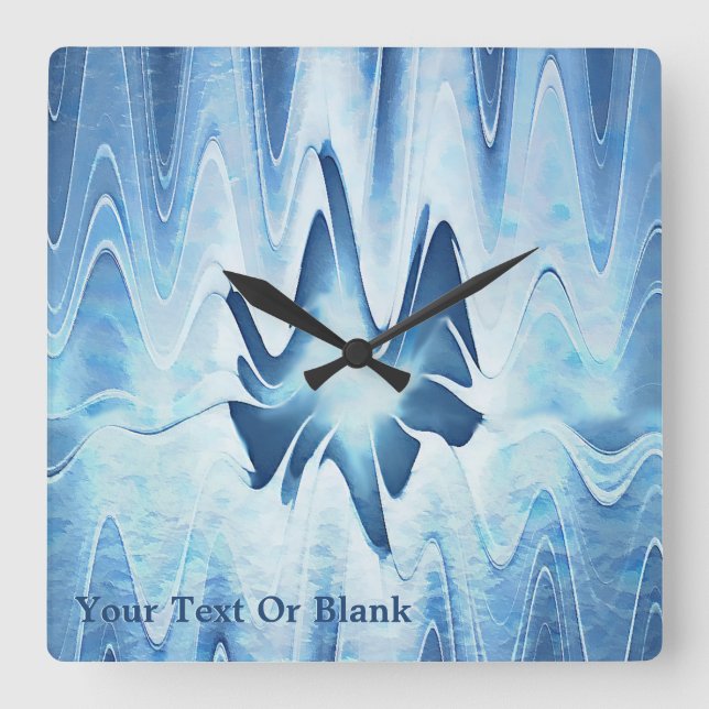 Relógio Quadrado Lago Glacial (Frente)