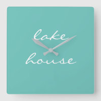 Lago House Azul Azul Aqua Na moda branco Elegante