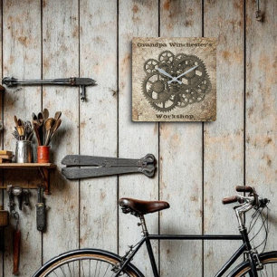 Relógio Quadrado Lágrimas Russas, Vapor-Se Na Modelo De Pedra