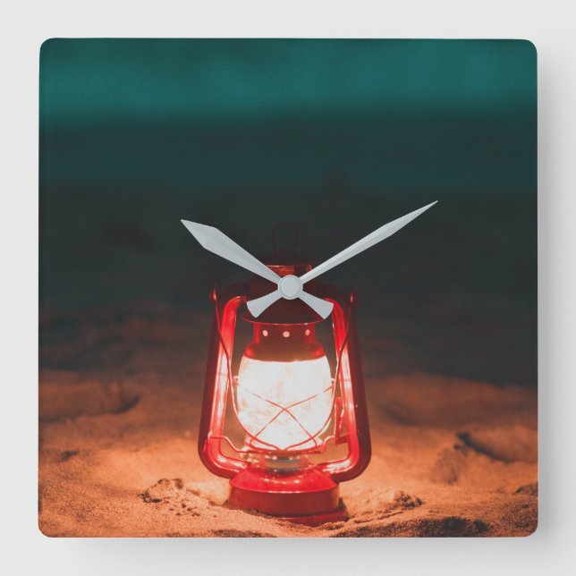 Relógio Quadrado Lâmpada de óleo (Frente)
