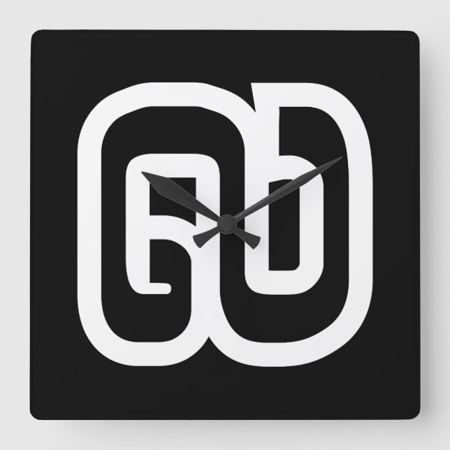 Relógio Quadrado Laos / Laos Número Nove / 9 / ໙ (Kao/Gao) Laos (Frente)