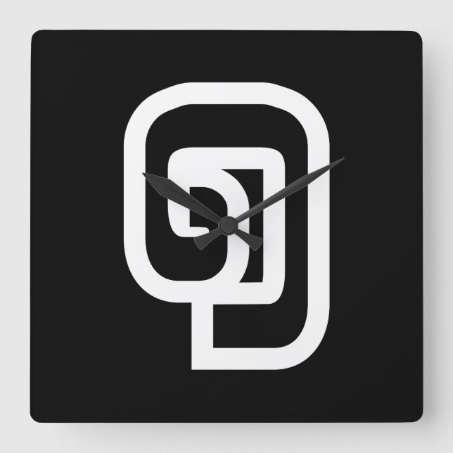 Relógio Quadrado Laos / Laos Número um / 1 / ໑ (Nung/Nueng) (Frente)