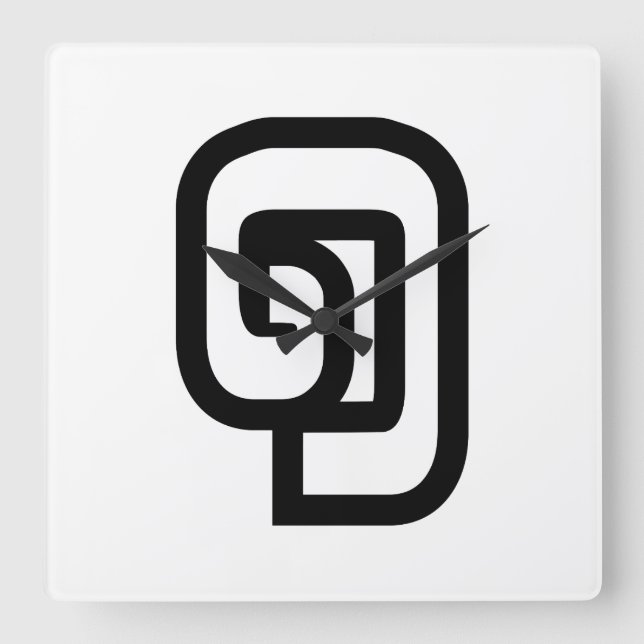 Relógio Quadrado Laos / Laos Número um / 1 / ໑ (Nung/Nueng) (Frente)