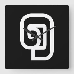 Relógio Quadrado Laos / Laos Número um / 1 / ໑ (Nung/Nueng) Laoc