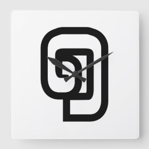 Relógio Quadrado Laos / Laos Número um / 1 / ໑ (Nung/Nueng) Laoc