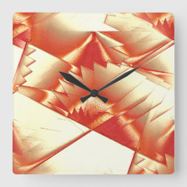 Relógio Quadrado laranja ouro a bege, bruto digitalizado