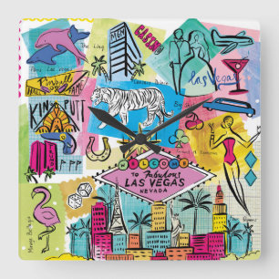 Relógio Quadrado Las Vegas, Nevada