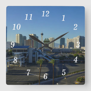 Relógio Quadrado Las Vegas Strip Ahead Wall Clock