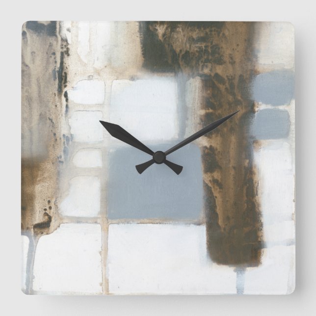 Relógio Quadrado Layout Modular II (Frente)