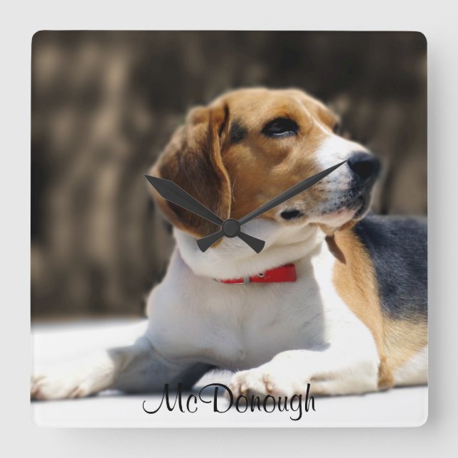 Relógio Quadrado Lebreiro da Tri Cor (Frente)