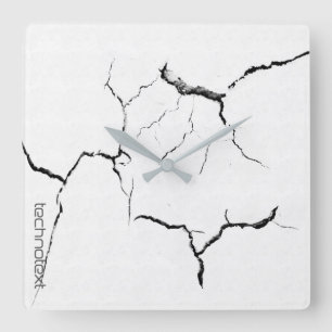 Relógio Quadrado Legal aparência de mármore