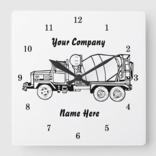 Relógio Quadrado Legal SEU DESIGN Cement Company Wall Clock