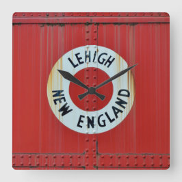 Relógio Quadrado Lehigh & New England Railroad 583 Boxcar Caboose