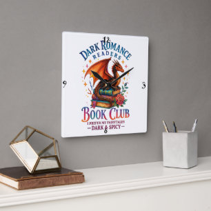 Relógio Quadrado Leitores Romanichéis Escuros...