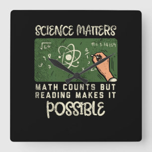 Relógio Quadrado Leitura - A Leitura Torna Possível