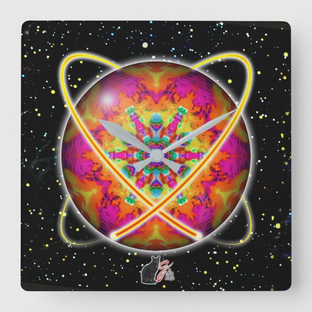 Relógio Quadrado Lektron Orbz (Frente)