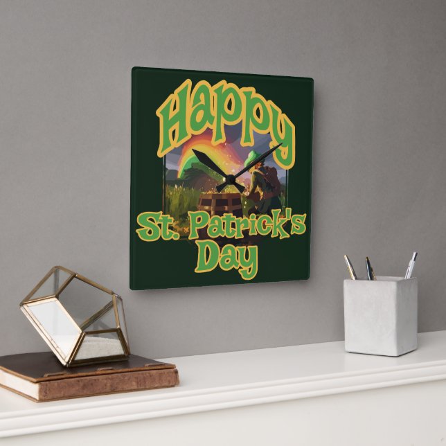 Relógio Quadrado Leprechaun Hideaway (Escritório)