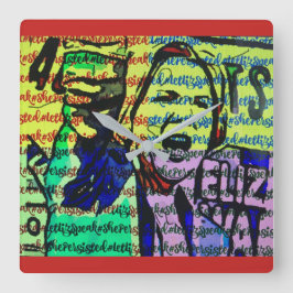 Relógio Quadrado #LetLizSpeak