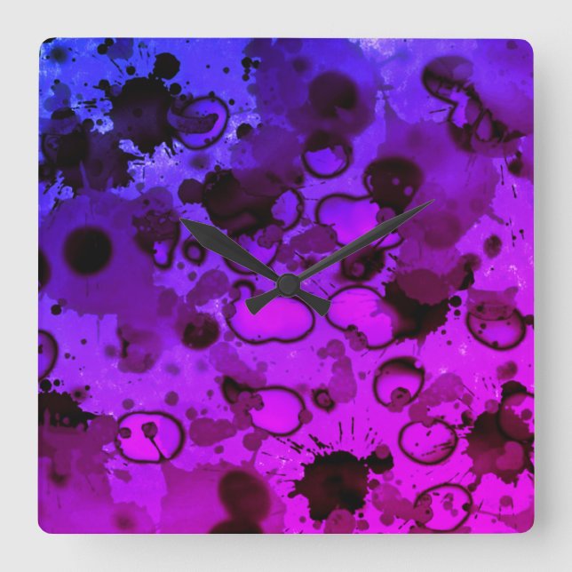 Relógio Quadrado let's get to staining Wall Clock (Frente)