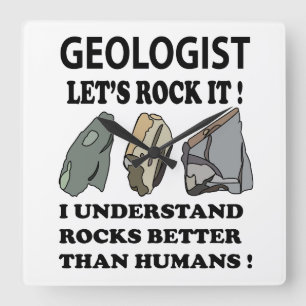 Relógio Quadrado Lets Rock IT Geologista