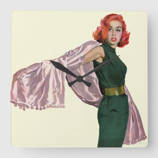 Relógio Quadrado Leve-me a Hollywood (Frente)