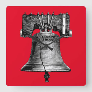 Relógio Quadrado Liberty Bell, século XIX