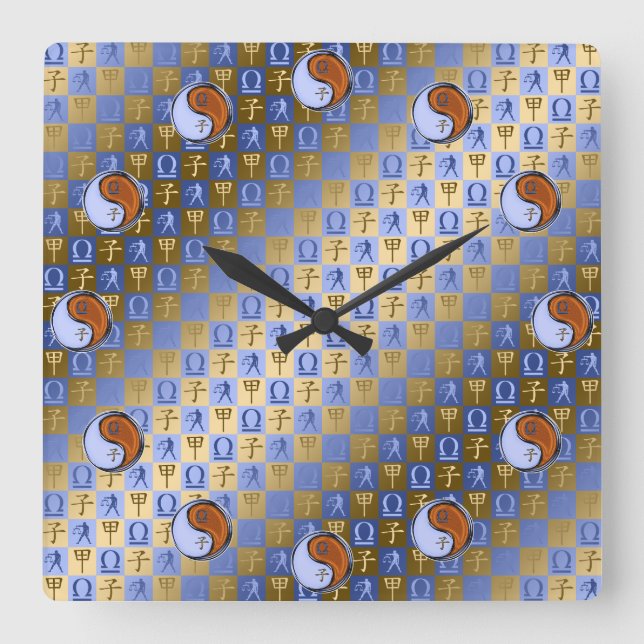 Relógio Quadrado Libra & Wood Rat (Frente)