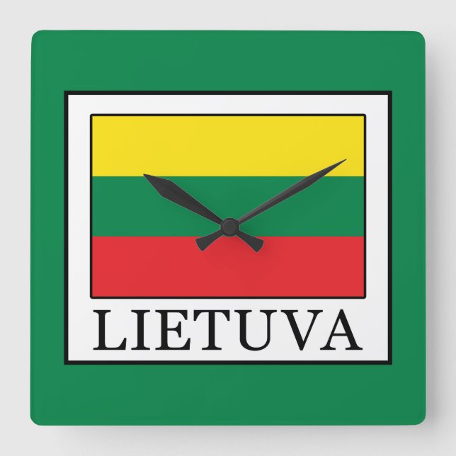Relógio Quadrado Lietuva (Frente)