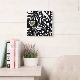 Relógio Quadrado Life Cote Black Wall (Bloqueio de Muro Negro) da P