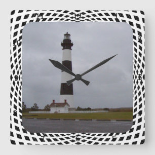 RELÓGIO QUADRADO LIGHTHOUSE CORPO ISLAND-