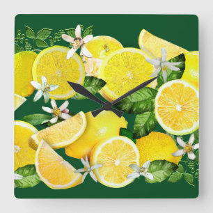 Relógio Quadrado Limões ácidos da Calábria