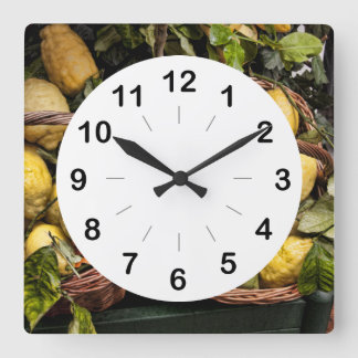 Relógio Quadrado Limões da Costa do Amalfi, em Itália, Elegante