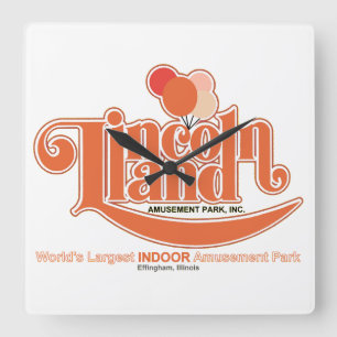 Relógio Quadrado Lincoln Land Amusement Park, Effingham, IL