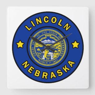 Relógio Quadrado Lincoln Nebraska
