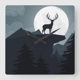 Relógio Quadrado Linda natureza das montanhas