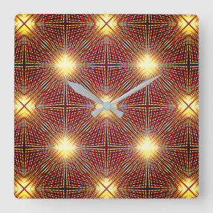 Relógio Quadrado Linhas de repetição largas que geram círculos d