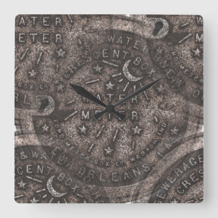 Relógio Quadrado Líquidas do Medidor de Água, Nova Orleans