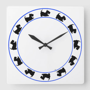 Relógio Quadrado Little Scotties Clock