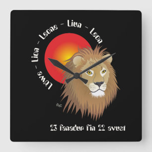 Relógio Quadrado Liun 23 fanadur fin 22 avust Uhr