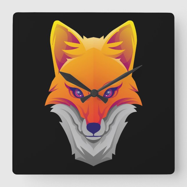 Relógio Quadrado Lobo (Frente)