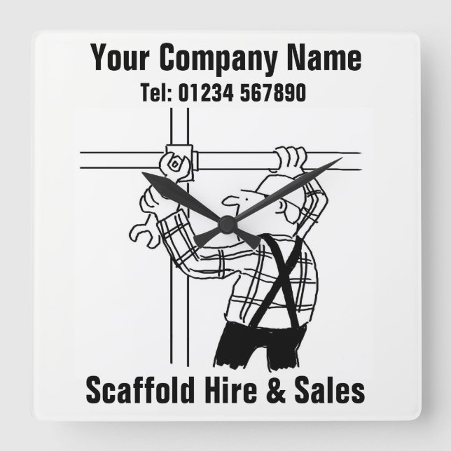 Relógio Quadrado Locação e vendas de andaimes (Frente)