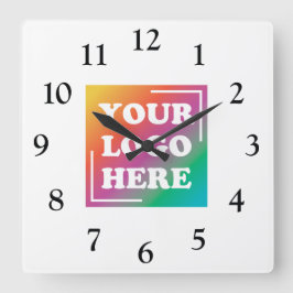 Relógio Quadrado Logotipo comercial personalizado, empresa comercia