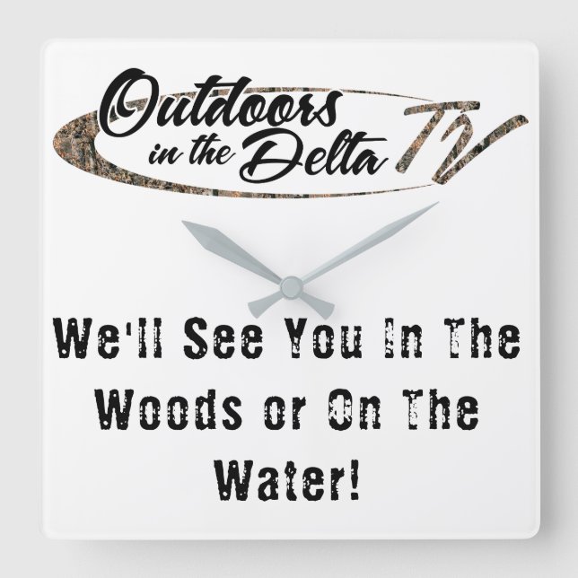 Relógio Quadrado Logotipo da Camo (Frente)