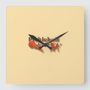 Relógio Quadrado Logotipo do Pickleball Club - Gear e presentes per