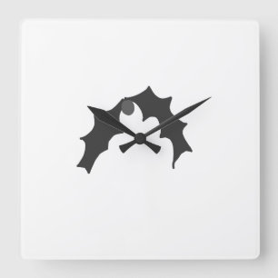 Relógio Quadrado Logotipo personalizado simples e elegante aqui era