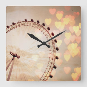 Relógio Quadrado Londres   Big Ben Nightime filtrado fotografia