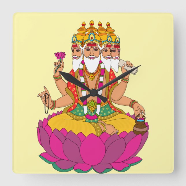 Relógio Quadrado Lord Brahma Wall Clock (Frente)
