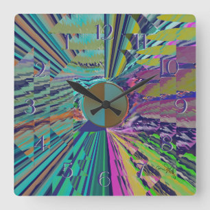 Relógio Quadrado Loud Sound Backward Clock
